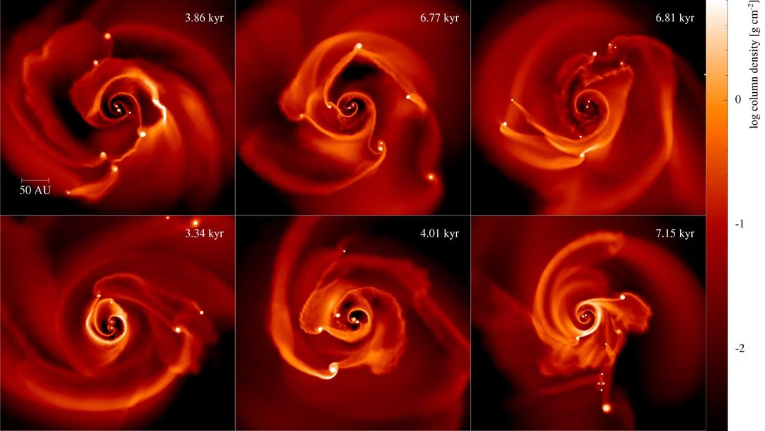 binary planetary disc simulation
